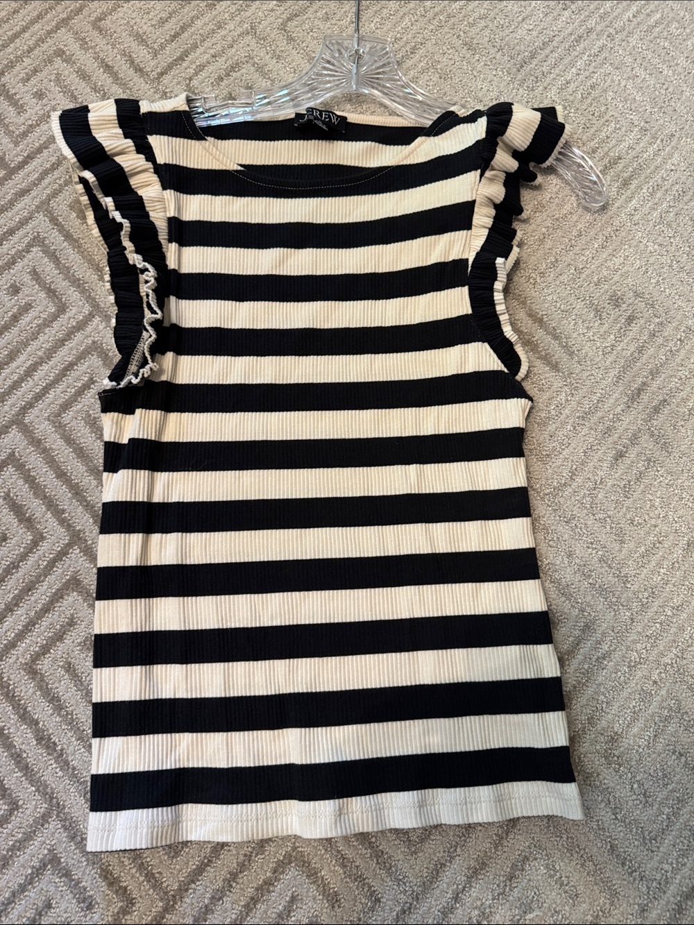 JCrew strip sleeveless top